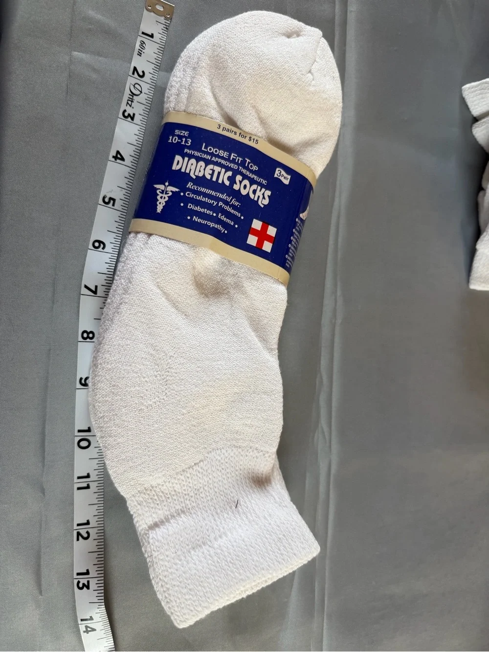Diabetic Socks - Men’s White Loose Fit Therapeutic Socks
